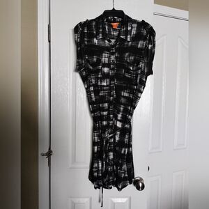 Joe Fresh Plaid Short Sleeve Dress Size XL